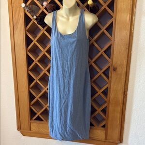 Casual Heather Blue Peruvian Connection Dress Pima Cotton